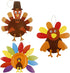 Thanksgiving Craft Kits, DIY Make A Turkey for Fall Party Game and Door Hanging Ornament Decoration Supplies, 3 Pack