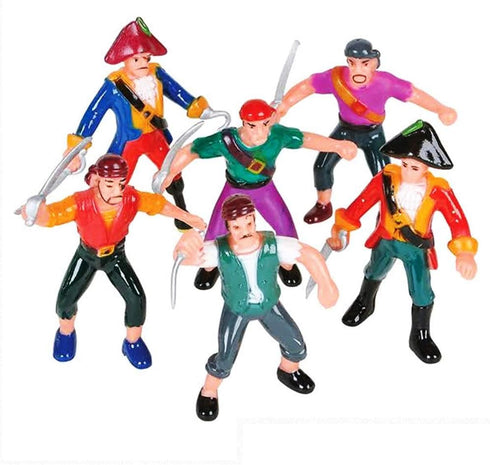 ArtCreativity Pirate Action Figures - Pack of 12, Assorted Poses Pirate Plastic Figures for Kids Ages 3-5, 5-7
