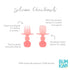 Bumkins Baby Utensils Set, Soft Practice Fork and Spoon, Chewtensils Silicone Spoons for Self-Feeding, Pink Jelly, 6