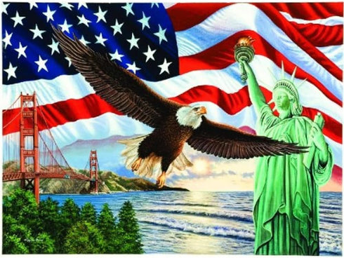 SUNSOUT INC - from Sea to Shining Sea - 1000 pc Jigsaw Puzzle by Artist Higgins Bond, Finished Size 20" x 27"