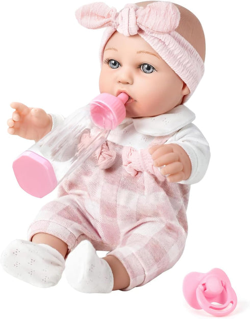 BDDOLL 12'' Baby Doll and Clothes Accessories Playset with Feeding Bottle Pacifier First