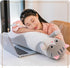 Long Gray Cat Plush Pillow Toy - Cute Cartoon Cat Stuffed Animal, Soft Long Body Pillow Gift for Kids (35.43in)