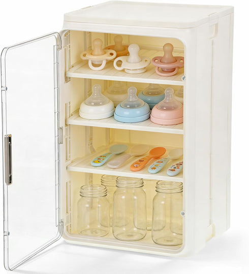 Wenceda Baby Bottle Organizer, 3/4 Tier Bottles Storage Organizer, Baby Bottle Drying Rack
