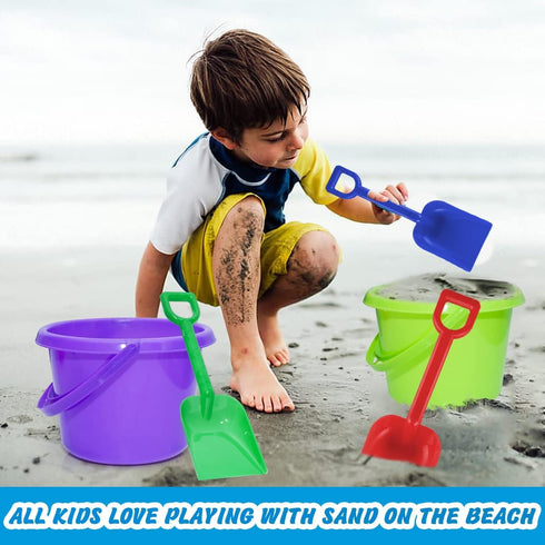 BeneFine 12 Pack 7.48 Inches -12 12 Set Sand Buckets and Shovels for Kids | Beach and Sand Toys at The Beach | Use