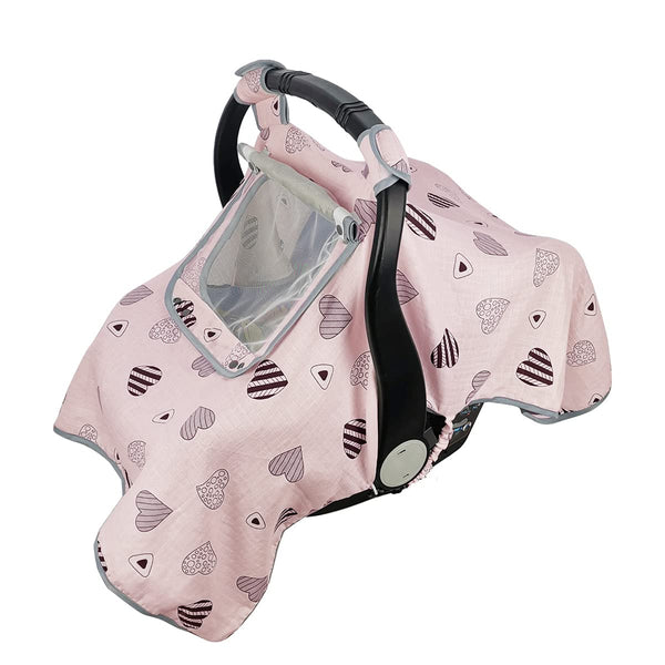Car seat Covers for Babies, Infant Carseat Canopy for Newborn Carrier, kick