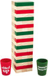 Mud Pie Wood Block Christmas Drinking Game in Red