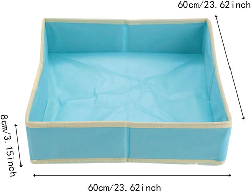 DuskHaven 60cmx60cm Children's Play Mat, Easy to Carry, Large, Thick, Portable, Easy to Clean, Blue