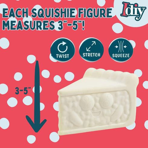 Idiy (46") 11 12 Jumbo Squishy Toys Craft Kit for Kids-Paint Your Own Slow Rising Squishies Dessert Foods w Fabric