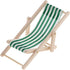 1:12 Scale Wooden Lounge Chair Miniature Dollhouse Foldable Beach Chair - Dark Green