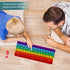 Push Toy Pop Bubble Fidget Sensory Toys, Rainbow Keyboard Shape Silicone Popper Toy for Kids Anxiety Relief