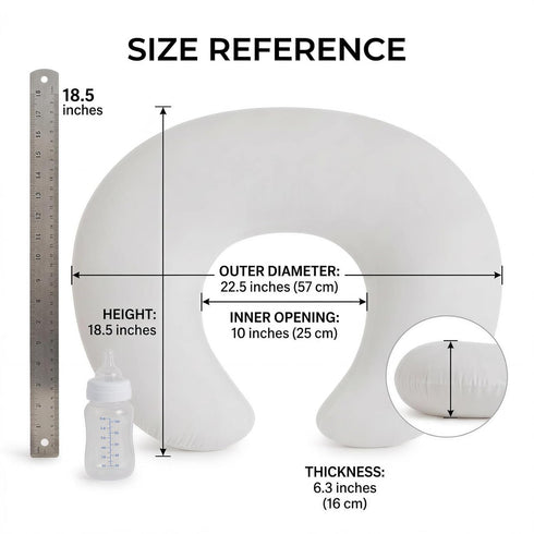 ESEN Nursing Pillow and Body Positioner for Breast Feeding and Bottle Feeding, Naked Ultra Soft Baby Breastfeeding