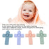 Hztyyier 4PCS Baby Teething Toys, Cross Shape Teethers with Silicone Lanyard, Colorful Infant Chew Toys for Newborn