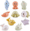 10PCS Bath Toys for Babies 6-12 Months - Silicone Ocean Animals Bathtub Float Toy for Water Play and Learning Skills
