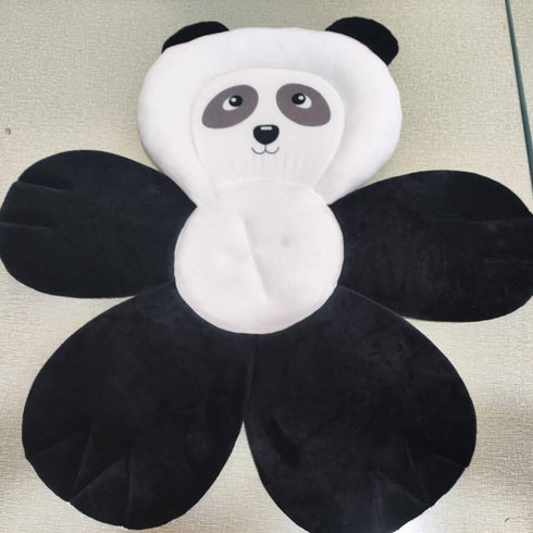 Healeved Bath Mat Comfortable Cartoon Panda Shaped Cushion for Newborns Non-Slip Design Easy to Clean Soft Bath Pad