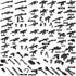 Ulanlan Pack 6 80 Military Weapons Guns and Accessories for Minifigures, Custom Military War Gears Building Blocks Toy