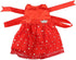 18 Inch Girl Doll Clothes and Accessories - Beautiful Red Dress with Dots Outfit