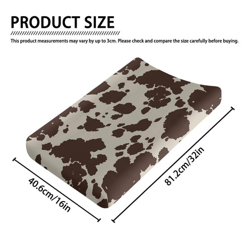 Cow Print Changing Pad Cover Brown Diaper Changing Pad Cover Soft & Breathable Comfy Diaper Change Table Sheets
