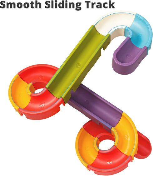 Duck Slide Bath Toys for Kids Ages 4-8, Wall Track Building Set for 3+ Year Olds, Fun DIY Kit for Bathtub