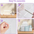 Jumyee Acrylic Diaper Caddy, Clear Detachable Diaper Storage Organizer for Baby Changing Table, Stacker Holder