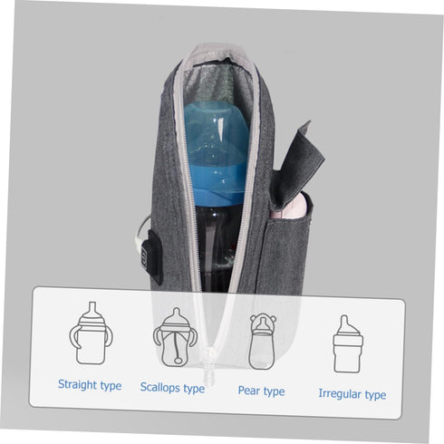 Portable Car Bottle Warmer for Travel Baby Bottle Heating Bag Temperature Control Insulated Milk Storage Compact