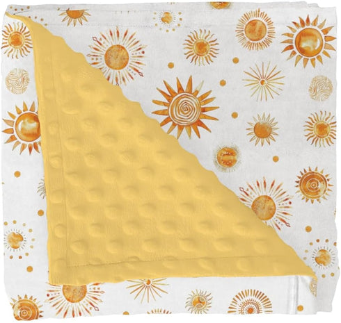 Watercolor Boho Suns Baby Blankets for Girl Boy Tribal Sun Totem Soft