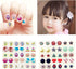 AUGSUN 240 Piece Sticker Earrings - 3D Gems Girls Self-Adhesive Glitter Craft Crystal Stickers