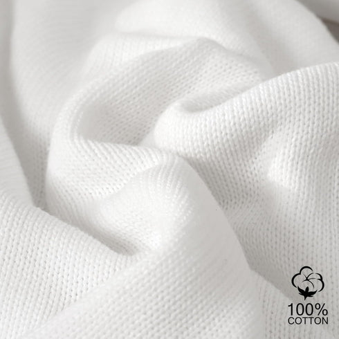 100% 40"x30" LAWKUL Baby Blanket Traceable Cotton Knit Receiving Blankets Soft Swaddle for Newbron Boy Girls White