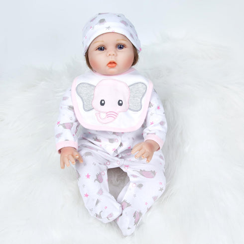 Reborn Baby Dolls Clothes 22 Inch Cute Elephant Girl Outfits for 20-22 Inch Newborn Doll Clothing Accessories…