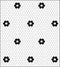 Itsy Bitsy Mini Black and White Hexagon Flower Tile Dollhouse Flooring Wallpaper 1:12 Scale Peel