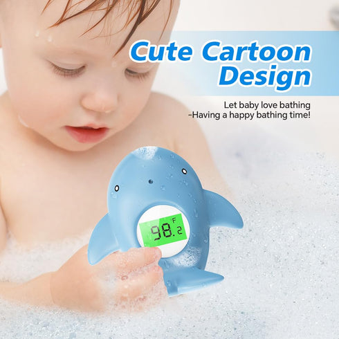 Miedecdel 3 Swimming Baby Bath Thermometer, Infant Digital Water Thermometer Safety with Color Backlit and Temperature