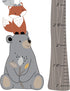 Woodland Forest Animal Growth Chart Wall Decals for Kids