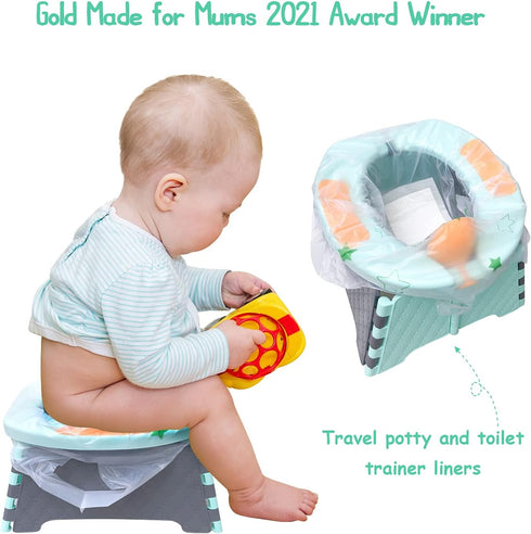sundee 60 Pack Potty Chair Liners, Portable Disposable Potty Liner Bags for Universal Potty Training Toilet Seat