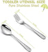 TeamFar Child Utensils, Stainless Steel Kids Silverware Children Spoons & Forks for Self Feeding at Home & Preschool, Healthy, Mirror Polished & Hammered Handle, Dishwasher Safe, Set of 6 by TeamFar