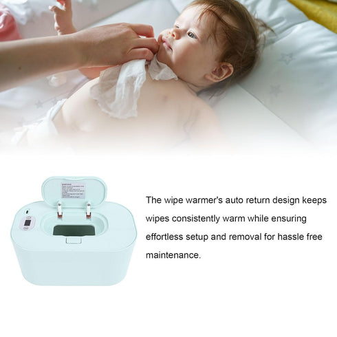 NOENNULL 80pcs Baby Wipe Warmer Adjustable Temperature Large Capacity Travel Wipes Warmer for Wet Tissue