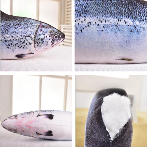 24 Inch Simulation Fish Plush Toy - Soft Fish Cushion Pillow, Stuffed Animal Toy for Cats or Kids