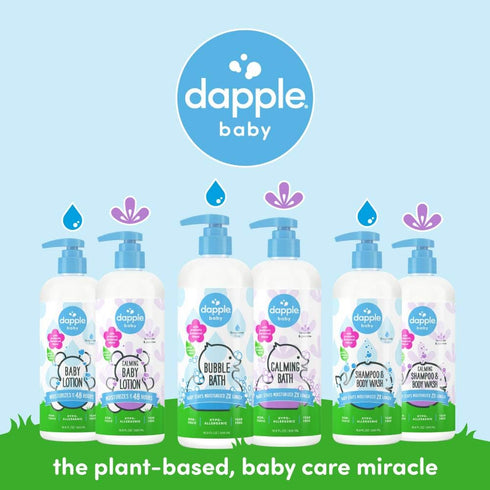 16.9 (Pack 3) DAPPLE Baby Lotion, Fragrance Free Lotion, Plant Based, Hypoallergenic, Fluid Ounces