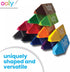 Set 12, Ooly Jumbo Triangle Crayons for Toddlers of Non-Toxic Triangle Shaped Easy to Hold Crayons for Toddler, No