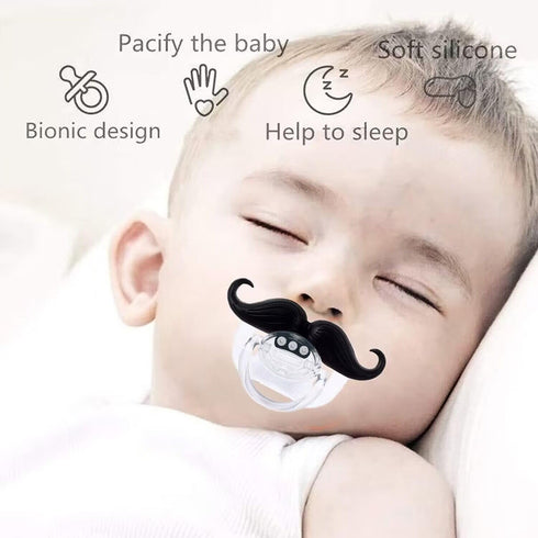 0-18 Funny Baby Pacifiers,Mustache Pacifiers Months for Babies,Mustache Binky,Gift for Newborns,Infants,Toddlers,Baby