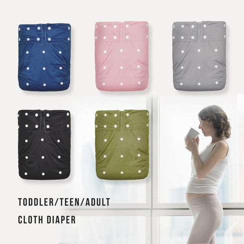3-Pack 4-Layer 48.5 19 cm Kawaii Adult/Women/Teen Reusable Cloth Diaper Insert, Incontinence, Pregnancy, Childbirth