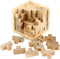 3D Wooden Brain Teaser Puzzle Cube - T-Shaped Jigsaw Logic Puzzle Game Educational Toy for Kids Adults