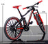 YEIBOBO Alloy Mini Downhill Mountain Bike Toy, Die-cast BMX Finger Bike Model (Black/Red)