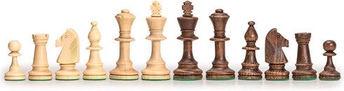 Muba European Professional Tournament Chess Pieces No.5 - 3.5'' with Wood Storage Case