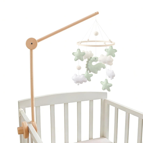 Moyii Wooden Baby Mobile Arm for Crib Adjustable Beech Wood Mobile Holder, Foldable
