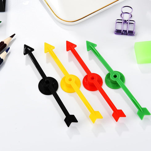 Tatuo 40 Pieces Game Spinner - 4 Inch Plastic Arrow Board Magnetic Toys for Party, School, Home, 4 Colors