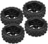 4PCS Replacement Tires for RC 1:10 Car, Racing Off Road Vehicle Rubber Tyre Wheel Rim
