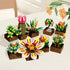 Set, 913 (JJ9037) Flower and Succulent Plant Combination Artificial Plant Building Blocks, Home Office Decoration