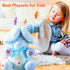 HCdoujoy Baby Blue Peek A Boo Elephant Plush Stuffed Singing Elephant, Repeat What You Say, Musical for Toddler