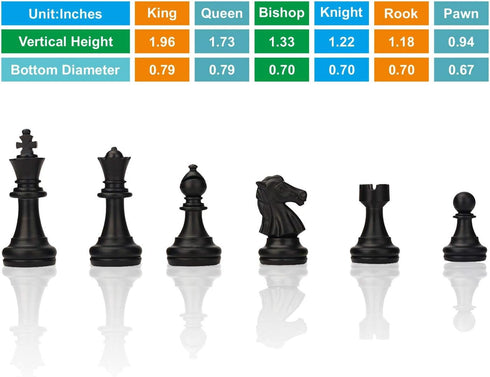 Magnetic Travel Chess Set with Folding Board - Educational Toys for Kids and Adults, 2 Players