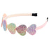 XIMA Glitter Heart Girls Headbands, Rainbow Star Hair Accessories, Pack of 8