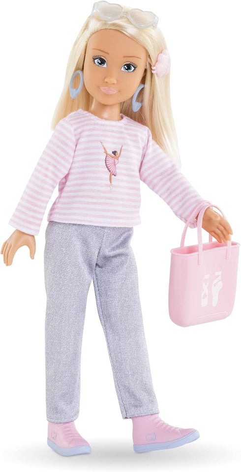 Corolle Girls Valentine Shopping Surprise Set, Fashion Doll and 6-Piece Accessory Set for Kids Ages 4 Years+